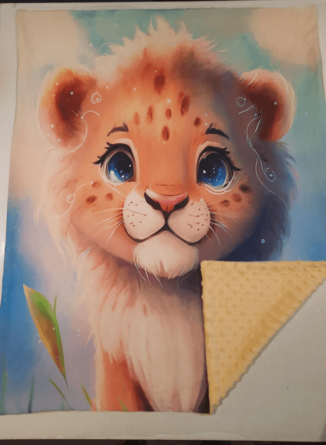 Couverture bebe personnalisable d un prenom  75 x 100 cm