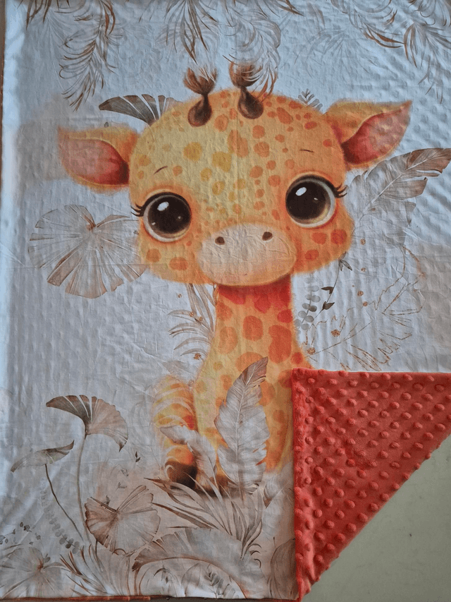 Couverture bebe personnalisable 75X 100 cm